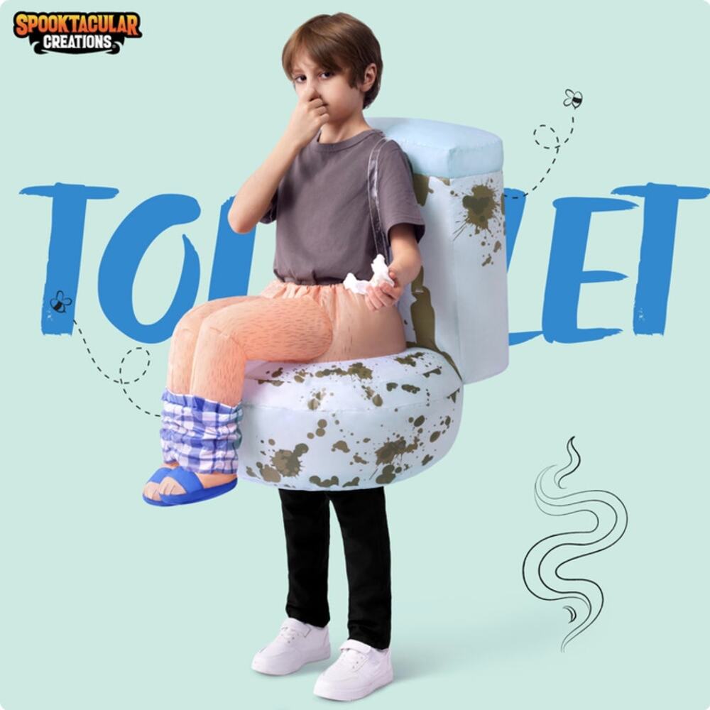 Spooktacular Inflatable Toilet Costume Child Child 7-10